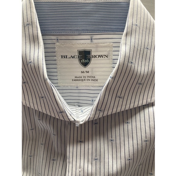 Black Brown 1826 mens button down shirt size Medium - Picture 2 of 4